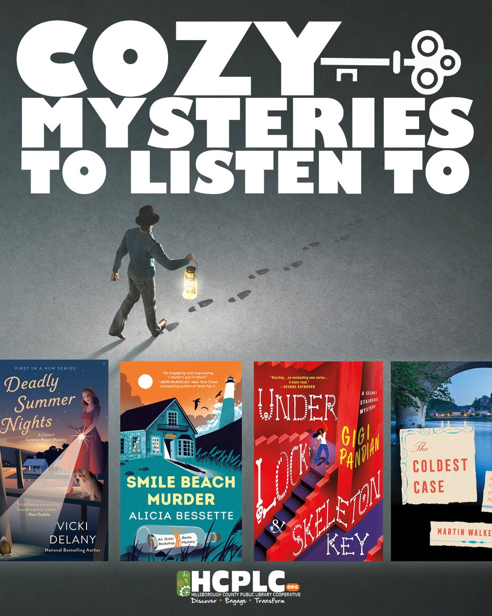 The weather may be hot and humid, but that doesn't mean your fiction has to be! Listen to these cozy mystery audiobooks on the go wherever you go this summer and solve a mystery alongside detectives new and old: ow.ly/rnOC50WmvrX