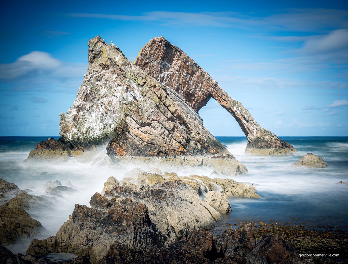 gsommerville27's tweet photo. Symphony of the Sea
The stunning Bow Fiddle Rock on a beautiful day along the Moray coast.
Using a slow shutter, I turned the crashing waves into a surreal mist effect that really highlights the details of the rocks.
📍 Portknockie, Scotland
#ScotlandExplored #visitscotland https://t.co/v6zHsY6Nk9
