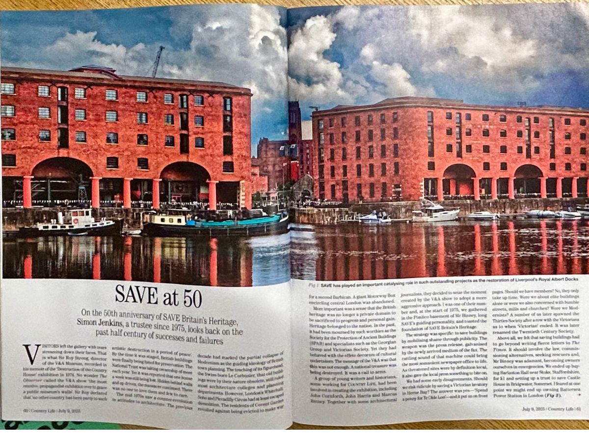 SAVEtoReuse's tweet image. Loved @simonjenkins4’s piece in today's @Countrylifemag on our 50 years! 🙌 Join us in Liverpool to see some of the stars of the article – from #theBealtes’ childhood streets to @theAlbertDock, and other bold SAVE campaigns.
🔗 bit.ly/43NYQin BOOK NOW