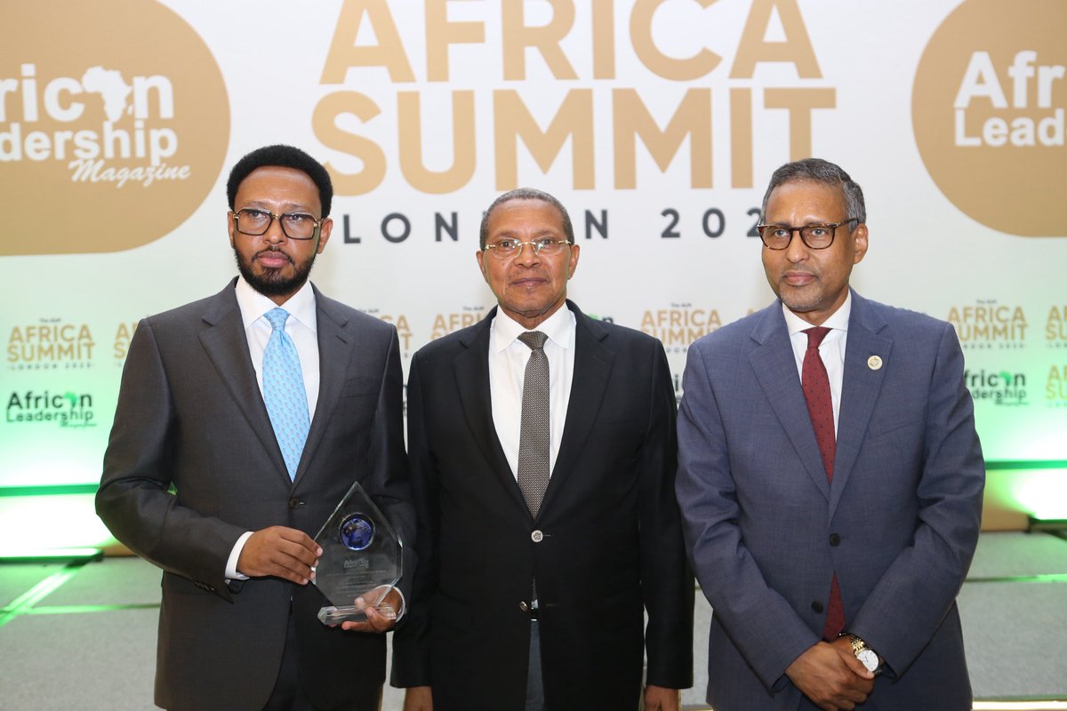 MoF_Somalia's tweet photo. .@MoF_Somalia Minister H.E. @BihiEgeh,has been officially awarded African Minister of Finance at the #AfricaSummit in London today by African Leadership #MAGAZINE.This recognition belongs to the resilient #Somali people,the true drivers of our economic agenda reforms. #Somalia https://t.co/oxSPA905eQ