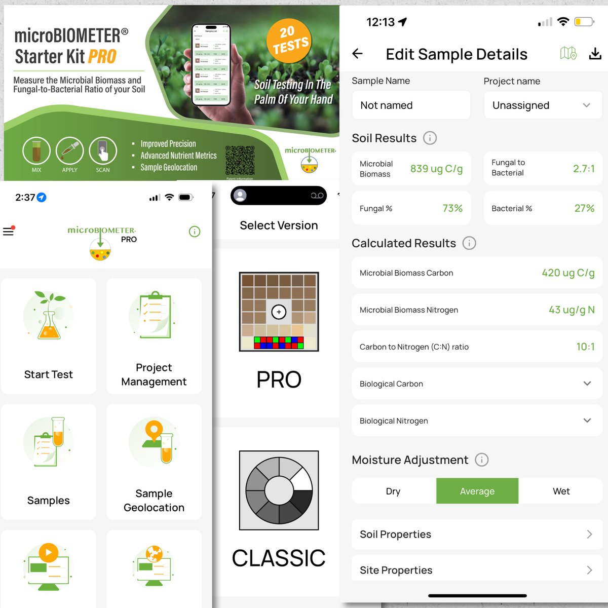 The big day is finally here! We are excited to announce the release of microBIOMETER PRO! This update has been 3 years in the making and we are so proud to offer our customers this amazing new product. Features include a redesigned test card for greater accuracy, in-app moisture