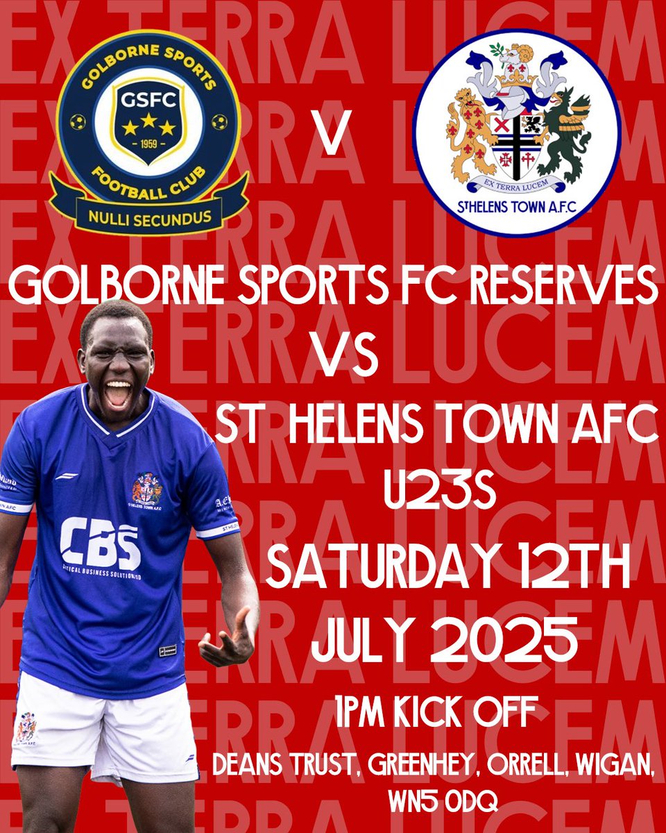 StHelensTownR's tweet image. We continue our pre season schedule Saturday as we face Golborne Reserves at a neutral venue.