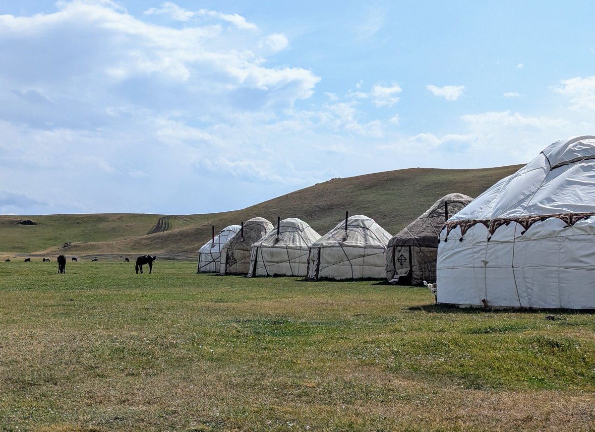 Yesterday I walked between some yurt camps in Kyrgyzstan
