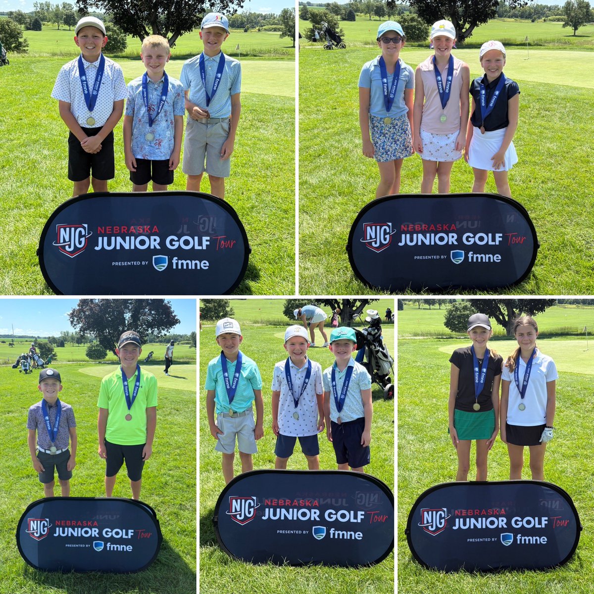 NebJuniorGolf's tweet photo. Flying high at Eagle Hills! 🥇🥈🥉

Congrats and great playing to all of our 9-Hole medalists from today’s regular NJG Tour event at Eagle Hills GC! 👏 

Results 📲 https://t.co/OTxaBYdj7W

@fmne_insurance | #NJGTour https://t.co/dGpC61j9Ee
