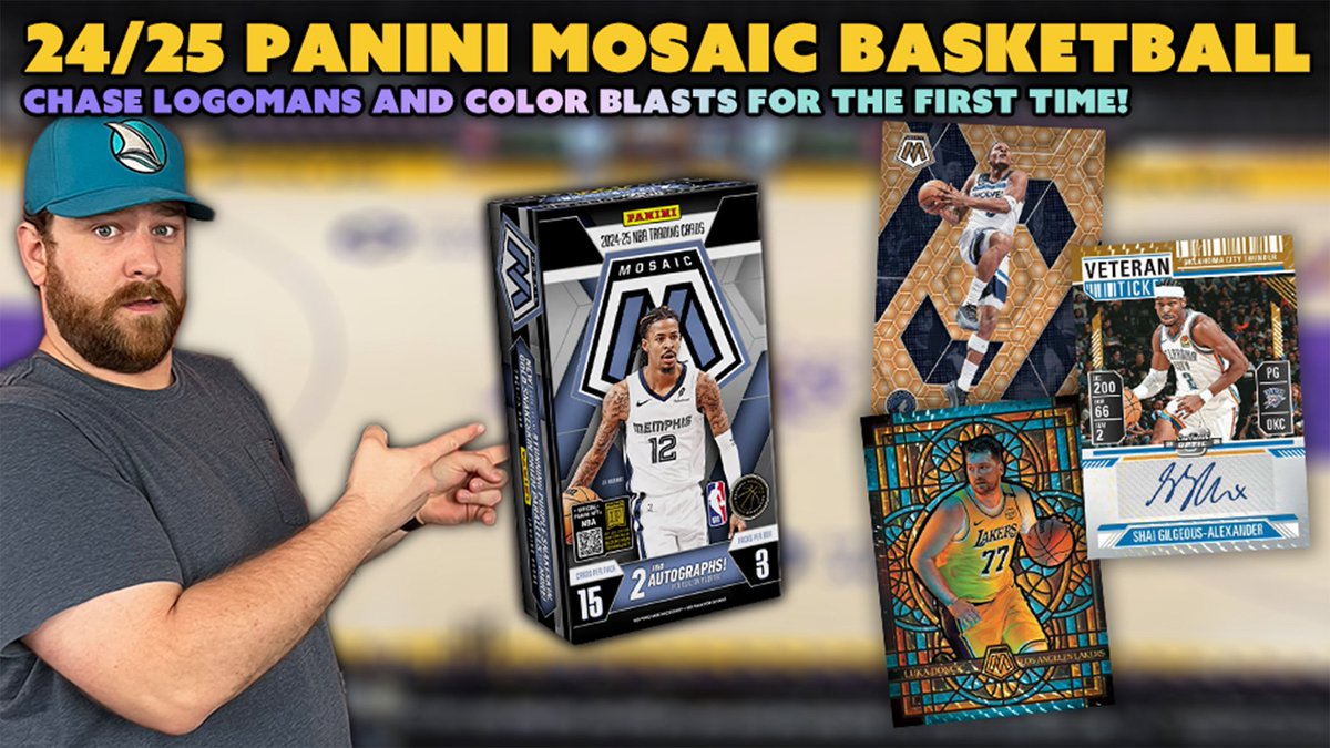 Watch our latest box break video featuring brand new 2024/25 Panini Mosaic Basketball on Mojobreak Media!

Watch here and subscribe: youtu.be/DlWdtSq1CAo?si…