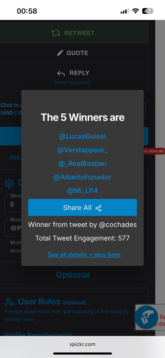 Imraan (@cochades) on Twitter photo Congrats!
You’ve won the giveaway🥳
<a href="/LucasGuissi/">Lucas Guissi 🦅</a> <a href="/Verstappeur_/">Verstappeur</a> <a href="/_RealBastian/">Bastian</a> <a href="/AlbertoFunador/">Alberto Fujimori</a> <a href="/Mi_LP4/">Mi</a>
24 hours to claim so please send me a dm on X
Thanks to everyone who participated🌤️
There will be more giveaways in the future, so stay tuned… Congrats!
You’ve won the giveaway🥳
<a href="/LucasGuissi/">Lucas Guissi 🦅</a> <a href="/Verstappeur_/">Verstappeur</a> <a href="/_RealBastian/">Bastian</a> <a href="/AlbertoFunador/">Alberto Fujimori</a> <a href="/Mi_LP4/">Mi</a>
24 hours to claim so please send me a dm on X
Thanks to everyone who participated🌤️
There will be more giveaways in the future, so stay tuned…