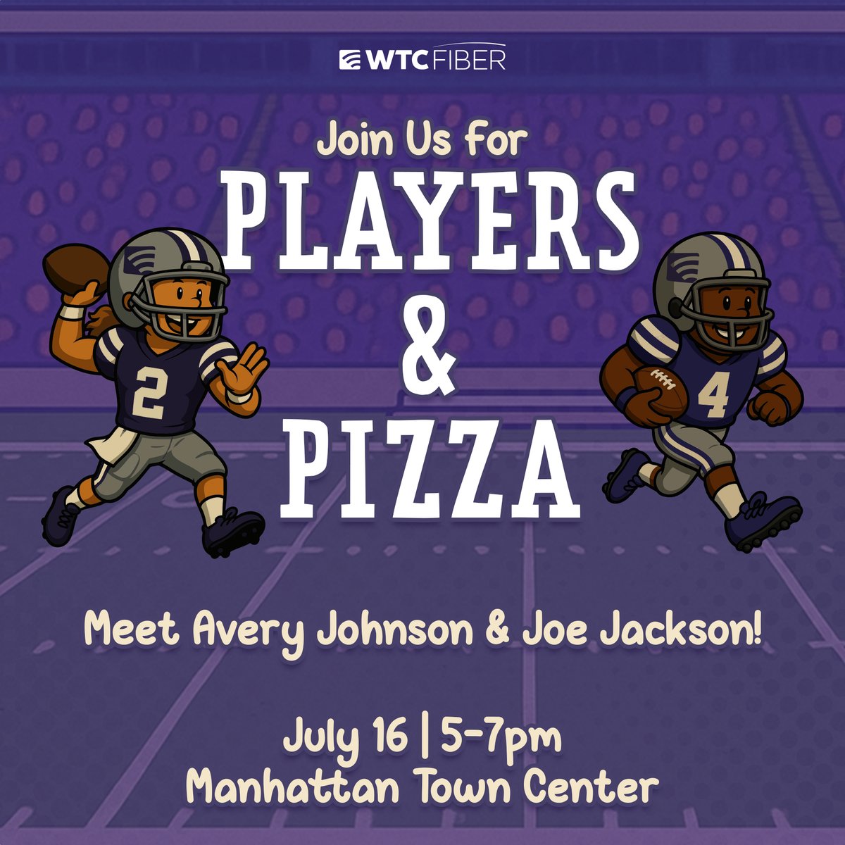 WTC Fiber (@wtcfiber) on Twitter photo Meet Avery Johnson & Joe Jackson next week at Manhattan Town Center! ππ
π
July 16 | β° 5β7 PM | π Manhattan Town Center, Center Court
π Free pizza
βοΈ Autographed posters
<a href="/avery2johnson/">Avery Johnson</a> | <a href="/Joeboy_3/">Joe Jackson</a> | @wildcatnil Meet Avery Johnson & Joe Jackson next week at Manhattan Town Center! ππ
π
July 16 | β° 5β7 PM | π Manhattan Town Center, Center Court
π Free pizza
βοΈ Autographed posters
<a href="/avery2johnson/">Avery Johnson</a> | <a href="/Joeboy_3/">Joe Jackson</a> | @wildcatnil