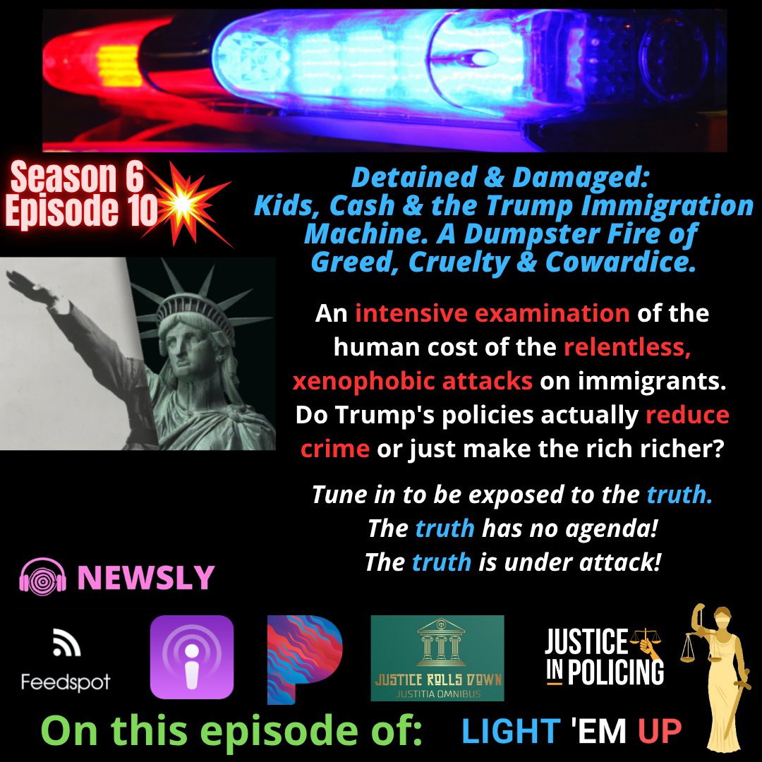 Detained &amp; Damaged: Kids, Cash &amp; the Trump Immigration Machine. A dumpster fire of greed, cruelty &amp; cowardice: The human cost of the relentless, xenophobic attacks on immigrants. Do Trump's policies actually reduce crime or just make the rich richer?

buzzsprout.com/823981/episode…