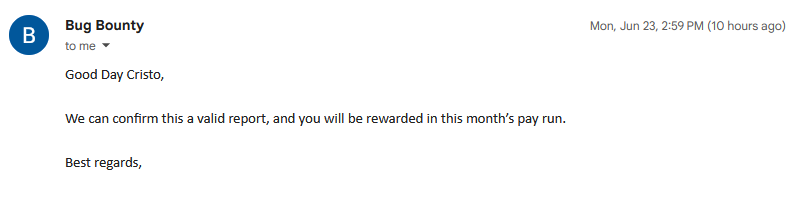Cristo_C_J's tweet photo. Another Two Blind XSS Vulnerabilities got accepted #BlindXSS #BugBounty #CyberSecurity #XSS #WebSecurity #Infosec #BugHunting https://t.co/5UkuxcnhxA