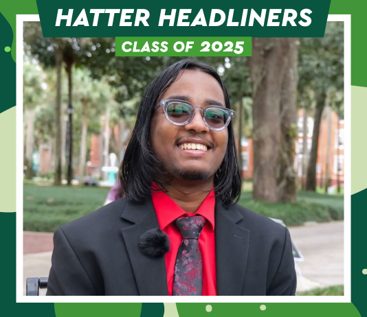 StetsonU's tweet image. Hatter Headliner: Tristyn Rampersad ’25 isn’t yet 20, but he’s Hatter Ready with plans to apply to law school this fall.
Congratulations, Tristyn. We wish you all the best in your future success!
Watch the Video: bit.ly/40sCJMr
#GoHatters | #StetsonU