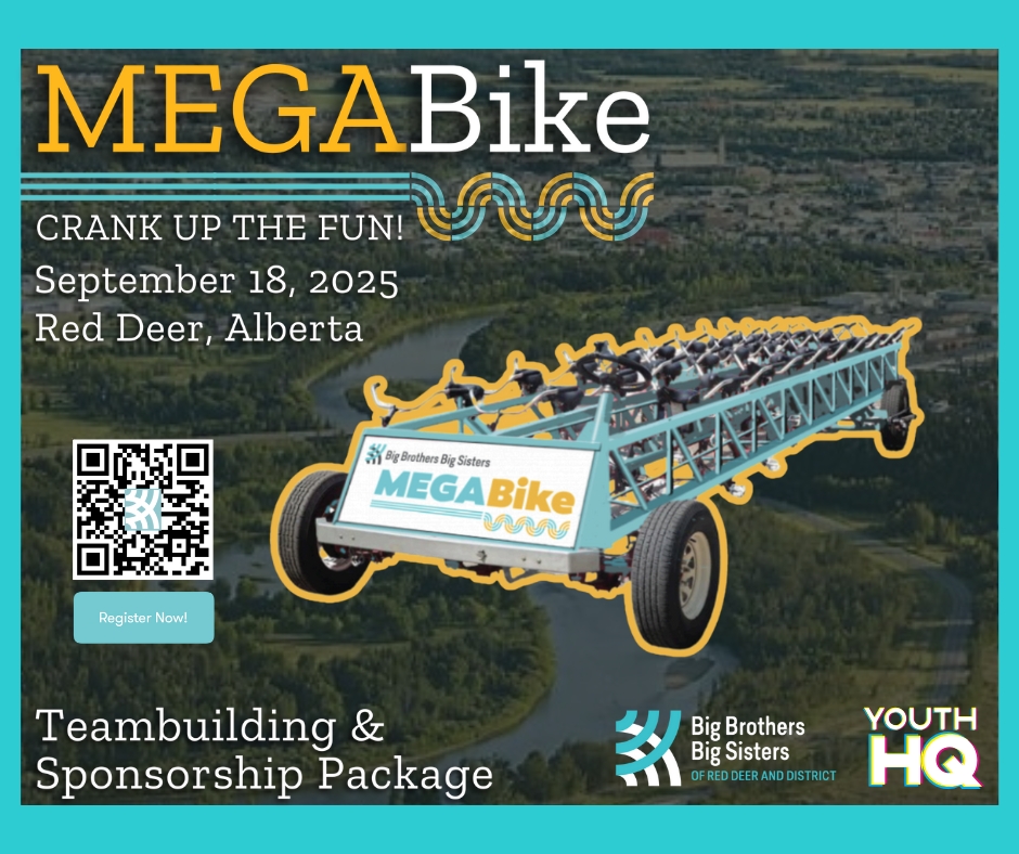 Get ready to crank up the fun with the MEGA-Bike ride this September!

This is an excellent team building opportunity that will help support the youth in our community!

Register your seat now by visiting the following link or scanning our QR code.

zeffy.com/en-CA/ticketin…