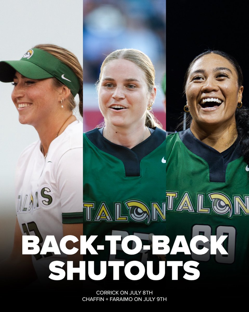 AUSL (@theauslofficial) on Twitter photo Georgina Corrick threw a complete game shutout yesterday and then Raelin Chaffin and Megan Faraimo combined for a shutout today 👏
<a href="/AUSL_Talons/">Talons | AUSL</a> Georgina Corrick threw a complete game shutout yesterday and then Raelin Chaffin and Megan Faraimo combined for a shutout today 👏
<a href="/AUSL_Talons/">Talons | AUSL</a>