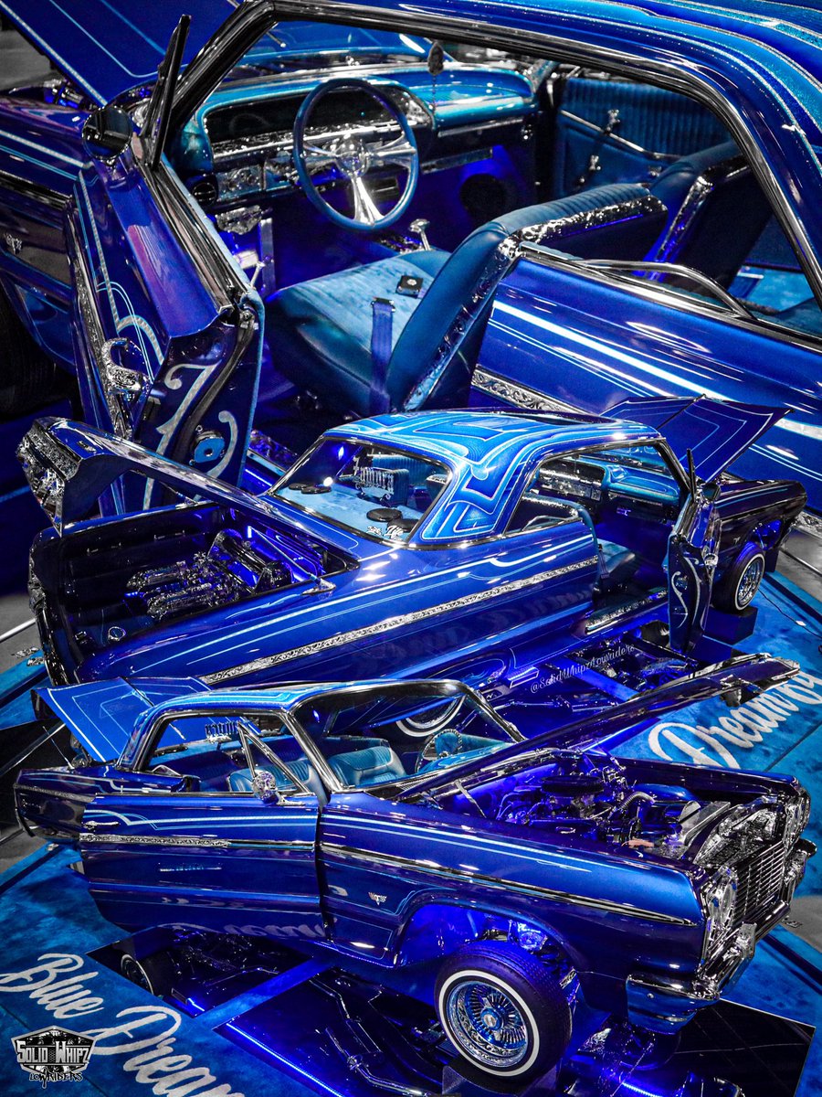 SolidWhipz's tweet photo. B L U E D R E A M 🔷 #SolidWhipzLowriders #WorldOfWheels #Chicago #64Impala https://t.co/3gxFEZn0Fz