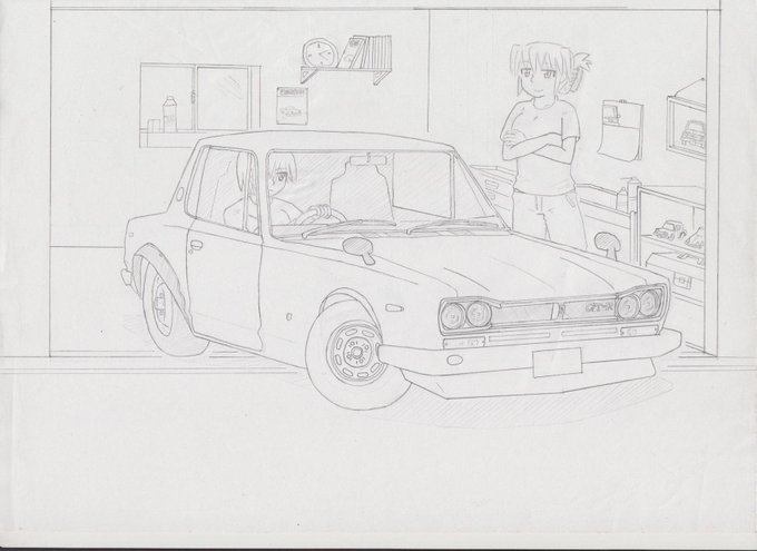 こちらがもっと古い絵
2011年の絵らしい、高校生の時の絵!?こわ 