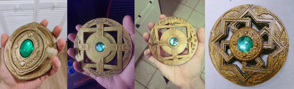 Evolution of Shinnok's Amulet!
You can get yours here:

MKDA Prototype - etsy.me/3U3pWMA
Mythologies Edition etsy.me/4nN7jdF
MK9/MKX etsy.me/4eGP0Tf 
MK11 Style etsy.me/4nF90JZ 
#MortalKombat #MK #ShinnoksAmulet #Amulet #Mythologies #DeadlyAlliance