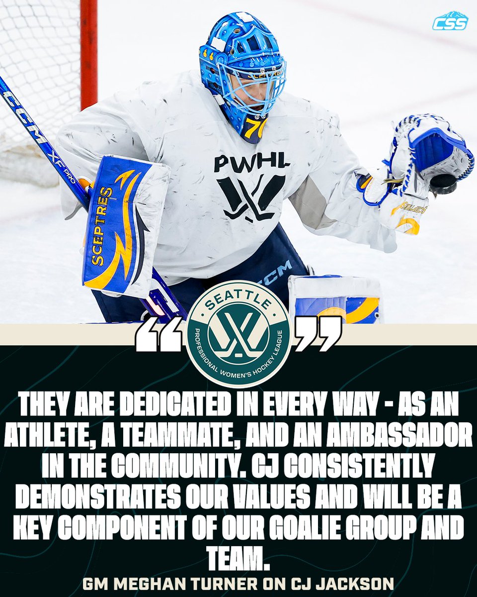 Circling Seattle Sports (@circlingsports) on Twitter photo Here's what <a href="/PWHL__Seattle/">PWHL Seattle</a> general manager Meghan Turner said about the signing of goaltender CJ Jackson via official press release.
HELP US WELCOME <a href="/tuffmustard/">Carly Jackson</a> TO SEATTLE!!!
Photo via the PWHL
#PWHLSeattle #PWHL #SeattleSports Here's what <a href="/PWHL__Seattle/">PWHL Seattle</a> general manager Meghan Turner said about the signing of goaltender CJ Jackson via official press release.
HELP US WELCOME <a href="/tuffmustard/">Carly Jackson</a> TO SEATTLE!!!
Photo via the PWHL
#PWHLSeattle #PWHL #SeattleSports