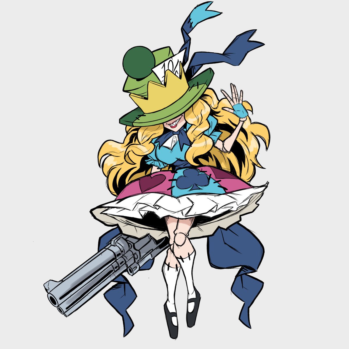 Alex_LR04's tweet image. New Digimon oc hehe 👁️ well kinda hehe, this is Alicemon🍄🦋♟️, an alternate evolution for Chaperomon hehe.
She’s a virus attribute and puppet type 👁️
#Digimon #oc #fakedigi #originalart