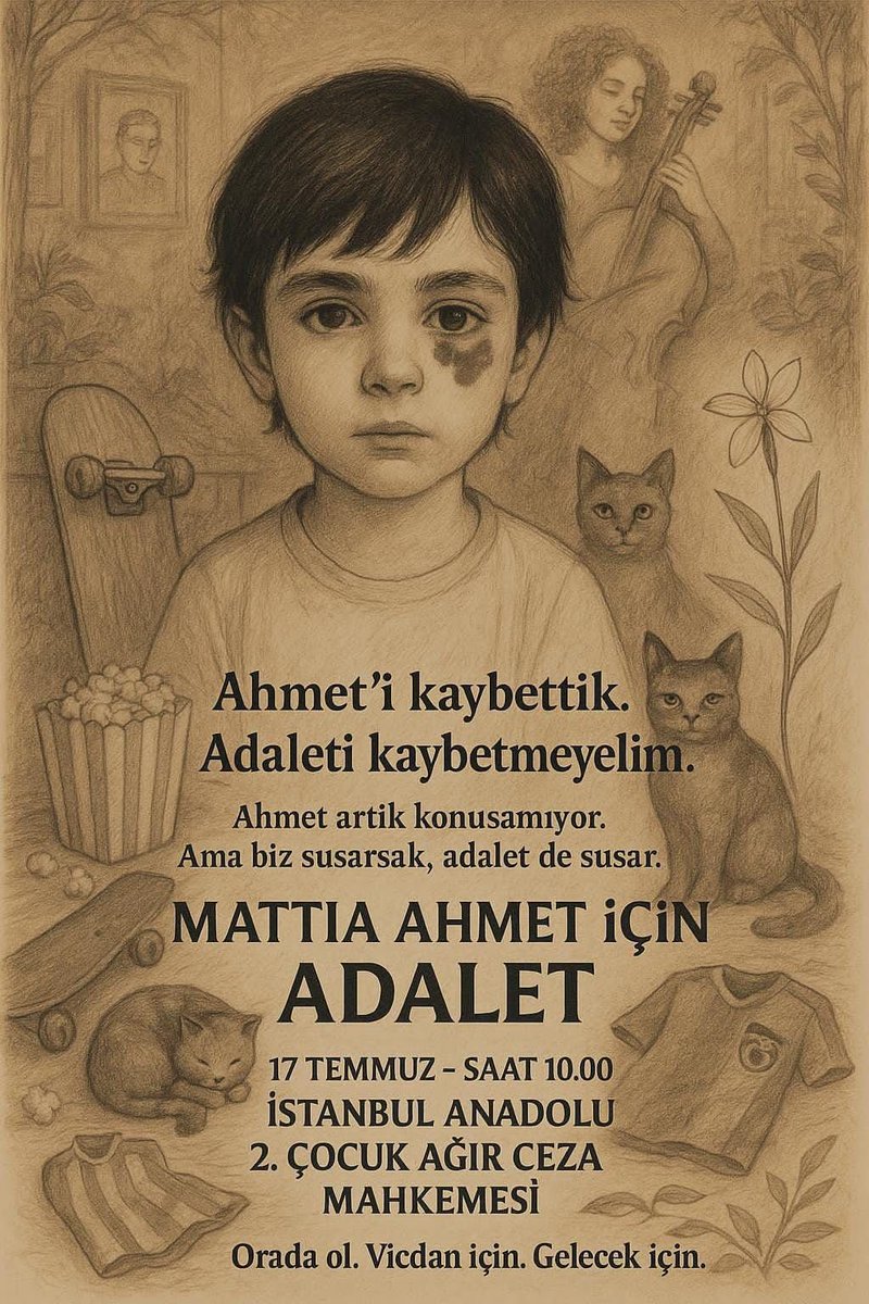 Bizim tek derdimiz tek davamız Ahmet. 
#MattiaAhmetMinguzzi