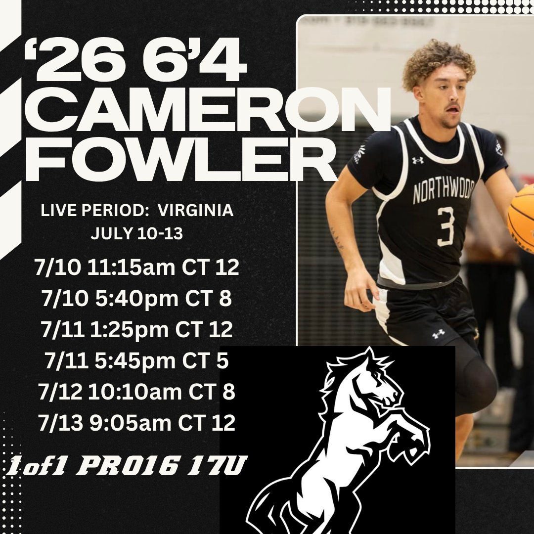 College coaches be sure to check out Cam in Virginia this weekend playing for 1of1 PRO16 17U <a href="/NickyJallday/">Nick Johnson</a> <a href="/Cambun_3/">Cameron Fowler</a>