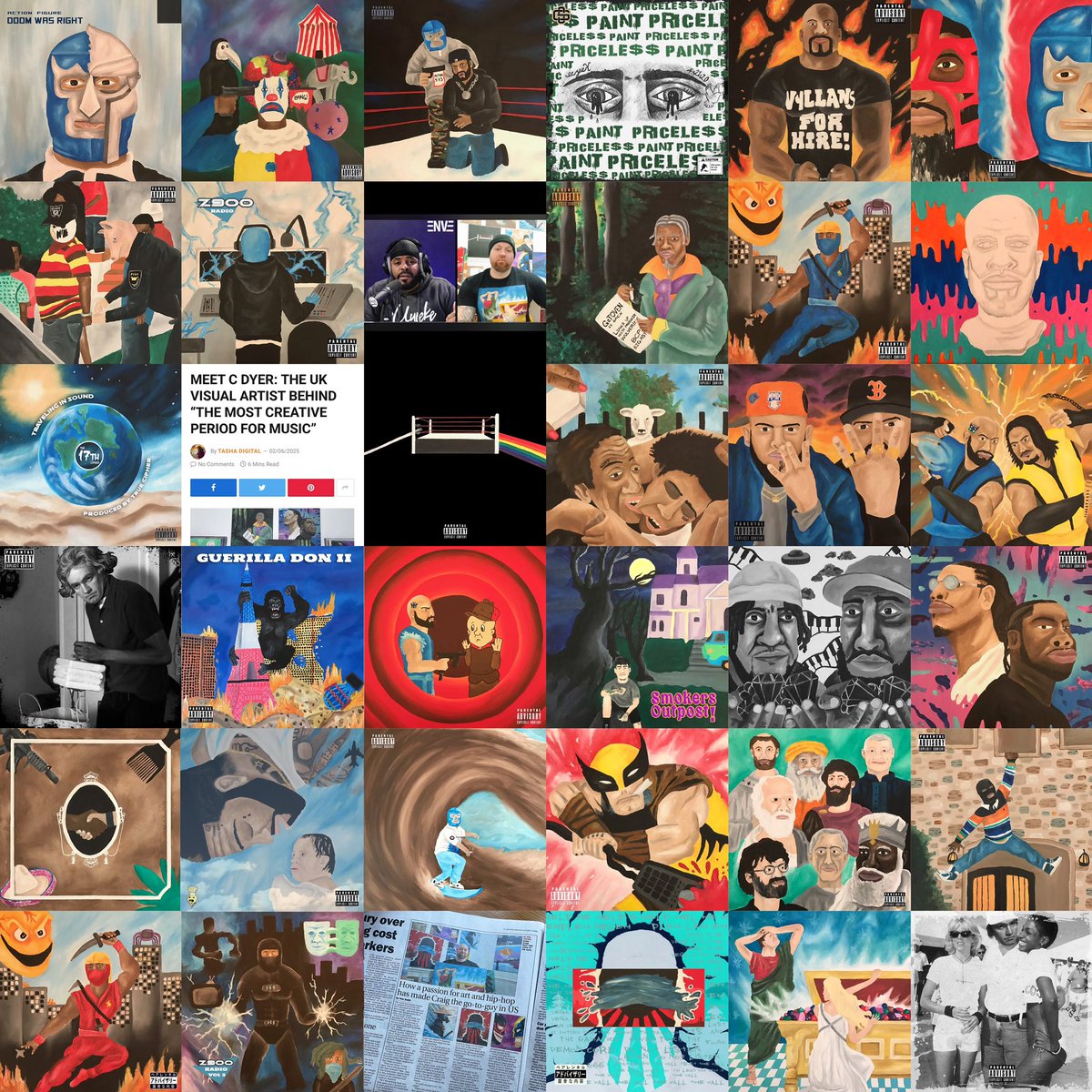 dyer_dyer's tweet image. 6 month recap.. 33 covers so far 🎨 and a few media bits done