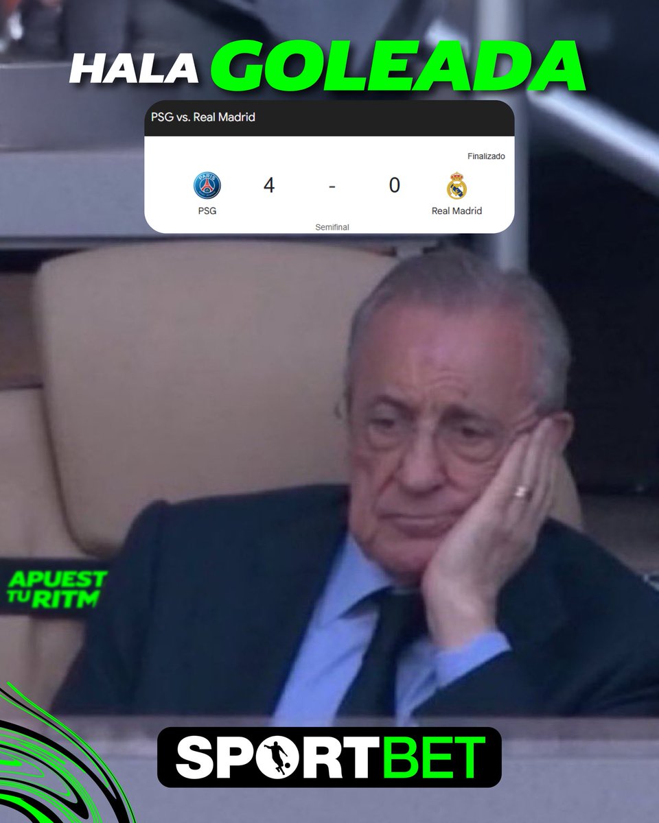 ¡Hala Goleada!🤯

Real Madrid se va del Mundial de Clubes recibiendo una goleada ante el actual mejor equipo del Mundo.

¡Allez Paris! 🇫🇷 

<a href="/SportbetEc/">SPORTBET</a> 

#PSG #RealMadrid