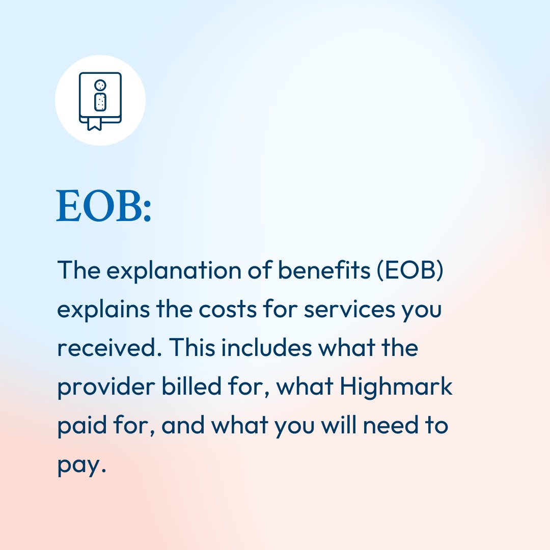 Looking for a summary of charges and payments related to your medical care.? Use your Explanation of Benefits (EOB) as a resource. Check out this helpful breakdown of what an EOB is and find more info here: bit.ly/45wJuQu