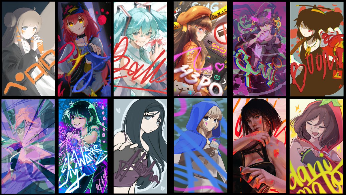mp_osu's tweet photo. Ty to everyone that participated in the collab!

artists from left to right: 
@peroroo_, @aquiferousch, @leeiansiopao, @h3p0_ , @mp_osu, @/leferraille (no account), @seeeen11el1, @Ely_Works, @lov3lylia, @caetrn, @NekoMeganG, @danimatowo https://t.co/gqVLK97rT5