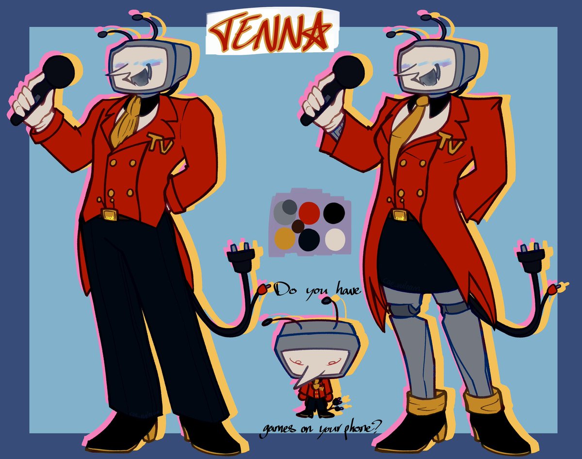 cae_ruleam's tweet photo. finally finished my lil tenna design yahoo
mostly just for fun... also fem tenna ig? moreso he can swap between both forms bc i say so, and the outfits are interchangeable for both forms :3
#deltarune #tenna https://t.co/n9v1nzyYFc