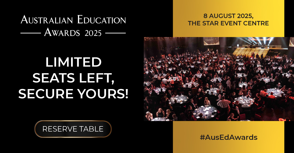 Be part of the grand celebration at the Australian Education Awards!

Join us on 8 August 2025 at The Star Event Centre as we honour the best in education.🏅

Hurry, reserve your table now before it's sold out: hubs.la/Q03vG1t40

#AusEdAwards #EducationExcellence