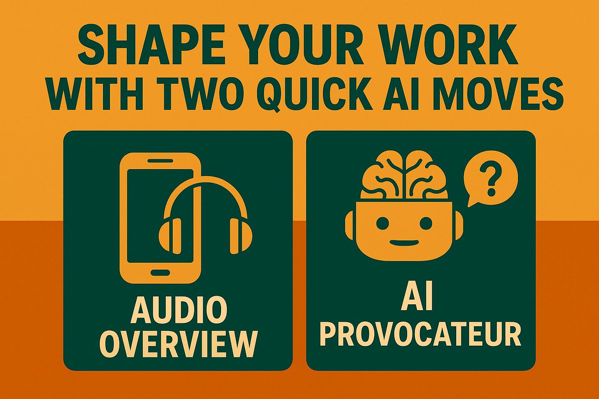 Papa_Whit's tweet photo. Shape Your Work with Two Quick AI Moves: AI can help your ideas break through and ask the questions others won't https://t.co/8AuhDIY8Nc #AI #Innovation https://t.co/XNspDxCmOj
