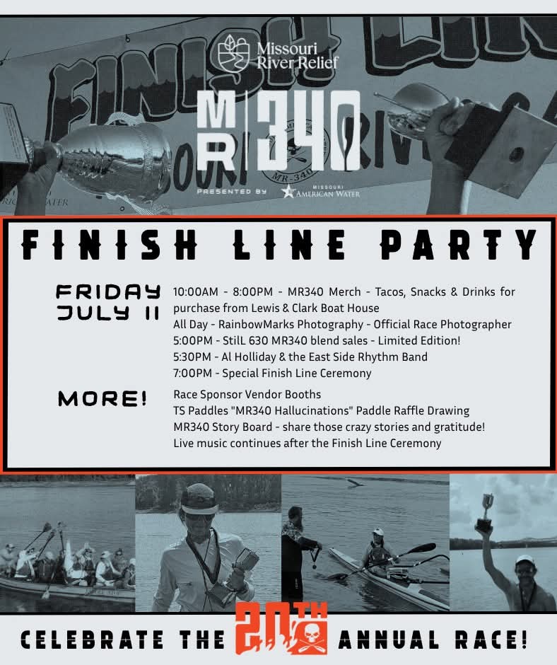 Schlafly's tweet photo. Join us Friday⚠️ @mo_river_relief's @moamwater 💧 #MR340 #FinishLineParty at the #LewisAndClarkBoathouse.
Grab a 16 oz @Schlafly from 5 pm to 9 pm! Make sure you check out the flyer! We will have the following available for purchase:
#SummerLager
#JustABitHazyIPA
#PaleAle
#Kolsch
#RaspberryHefeweizen