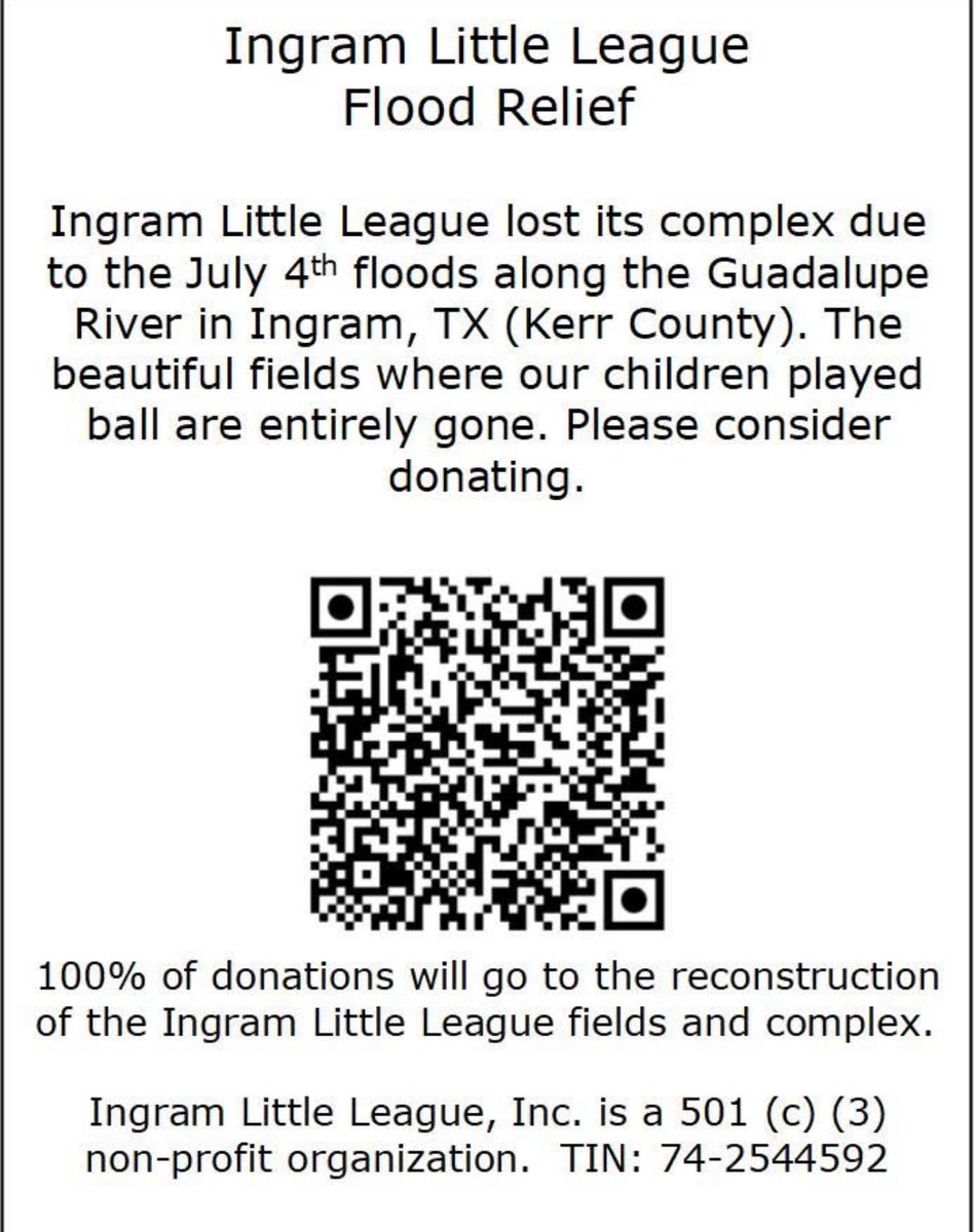 Jamie Dixon (@coach_jdixon) on Twitter photo These fields sit on the Guadalupe River. Everything was destroyed. Please help out.
<a href="/Rangers/">Texas Rangers</a> <a href="/astros/">Houston Astros</a> <a href="/MLB/">MLB</a> <a href="/LittleLeague/">Little League</a> <a href="/THSBCA/">THSBCA</a>
<a href="/coachdemasco/">Coachdemasco</a>
#hillcountrystrong #TexasFloods These fields sit on the Guadalupe River. Everything was destroyed. Please help out.
<a href="/Rangers/">Texas Rangers</a> <a href="/astros/">Houston Astros</a> <a href="/MLB/">MLB</a> <a href="/LittleLeague/">Little League</a> <a href="/THSBCA/">THSBCA</a>
<a href="/coachdemasco/">Coachdemasco</a>
#hillcountrystrong #TexasFloods