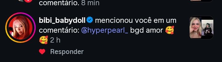 ratametida's tweet photo. Aí uma coisa tão simples mas que me encheu de alegria a @bibi_babydoll me respondeu simplesmente sem reação https://t.co/dbFQXhmUDv