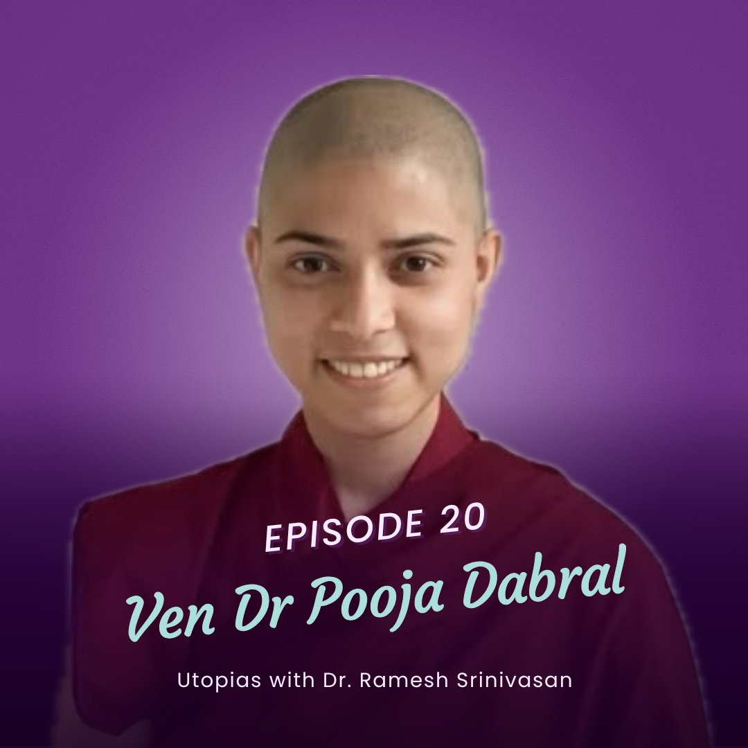 In the latest #UtopiasPodcast episode, I am joined by Venerable Pooja  Dabral. She is a Buddhist monk and an assistant professor at Nalanda  University. In our conversation, she points out the three