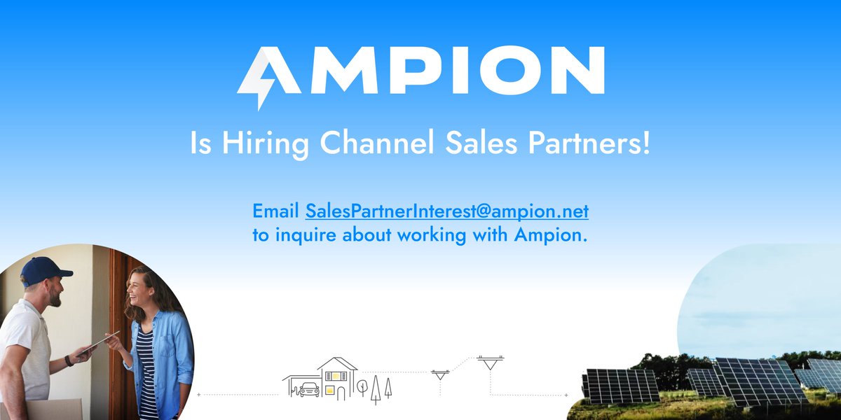 Ampion has new #CommunitySolar capacity in all states. If you're a consultant, broker, aggregator, #energy advisor, or organization with a network of sales teams, you can:
💰 Generate real revenue 
💲 Offer real energy savings
🌎 Drive local sustainability