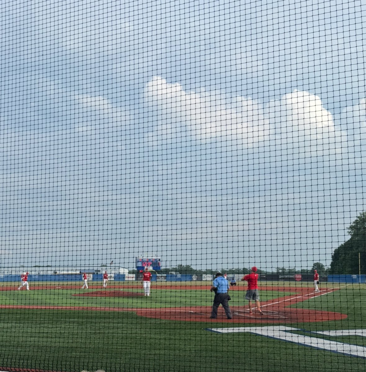 St. Henry Jr. ACME competing and representing well in the Championship Game here in Liberty-Benton.  Trailing Perrysburg 7-3 in the bottom of the 6th.  
<a href="/SHmikegast/">Mike Gast</a> still got it behind the plate!