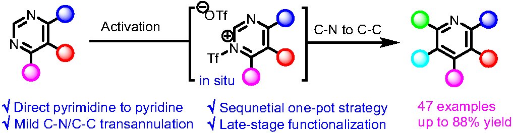 Pyrimidines to Pyridines: Two Atom Swap Skeletal Editing chinesechemsoc.org/doi/10.31635/c… 

#chemistry #openaccess #science #chemtwitter