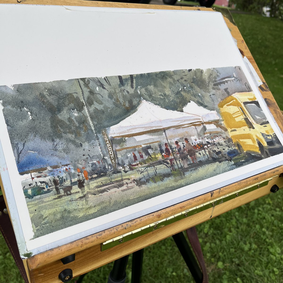 Jared_Cullum's tweet image. Sketching at my neighborhood farmers market today