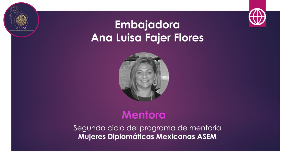 Conoce la trayectoria de nuestra mentora, la embajadora Ana Luisa Fajer Flores, quien formará parte del segundo ciclo del programa de mentoría de Mujeres Diplomáticas ASEM. Bienvenida Embajadora y gracias por su valiosa aportación. 👉bit.ly/4eDPPvT