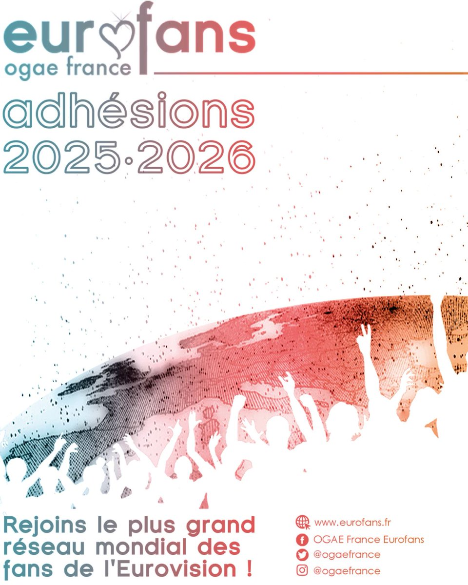 C'est parti ! Les adhésions/réadhésions pour l'exercice 2025/2026 ont débuté ... Rendez-vous à la page

eurofans.fr/cat/eurofans-a…

<a href="/OGAEInt/">OGAE International</a> <a href="/EurovisionF2/">Eurovision France 🇫🇷</a>
