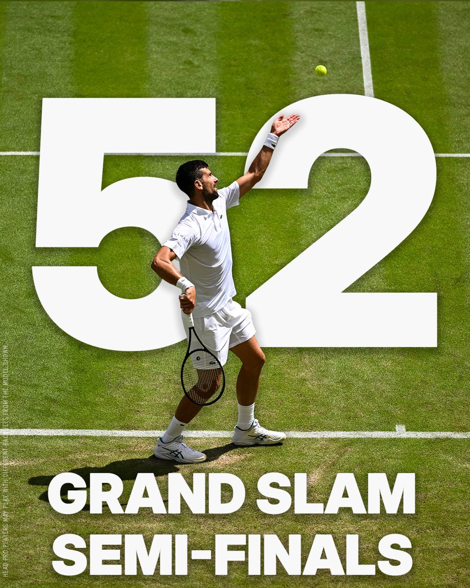 head_tennis's tweet image. Limitless.
Novak Djokovic powers past Flavio Cobolli to reach a record-extending 52nd Grand Slam semi-final.
#TeamHEAD
