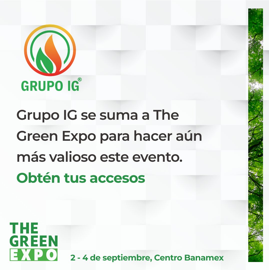 BIOGAS estará presente como expositor en The Green Expo, presentando soluciones energéticas basadas en tecnología limpia,

⚡ Conoce cómo BIOGAS transforma residuos en energía y abre nuevas oportunidades para la industria sostenible.

🔗 Regístrate aquí: f.mtr.cool/tofirmwzad