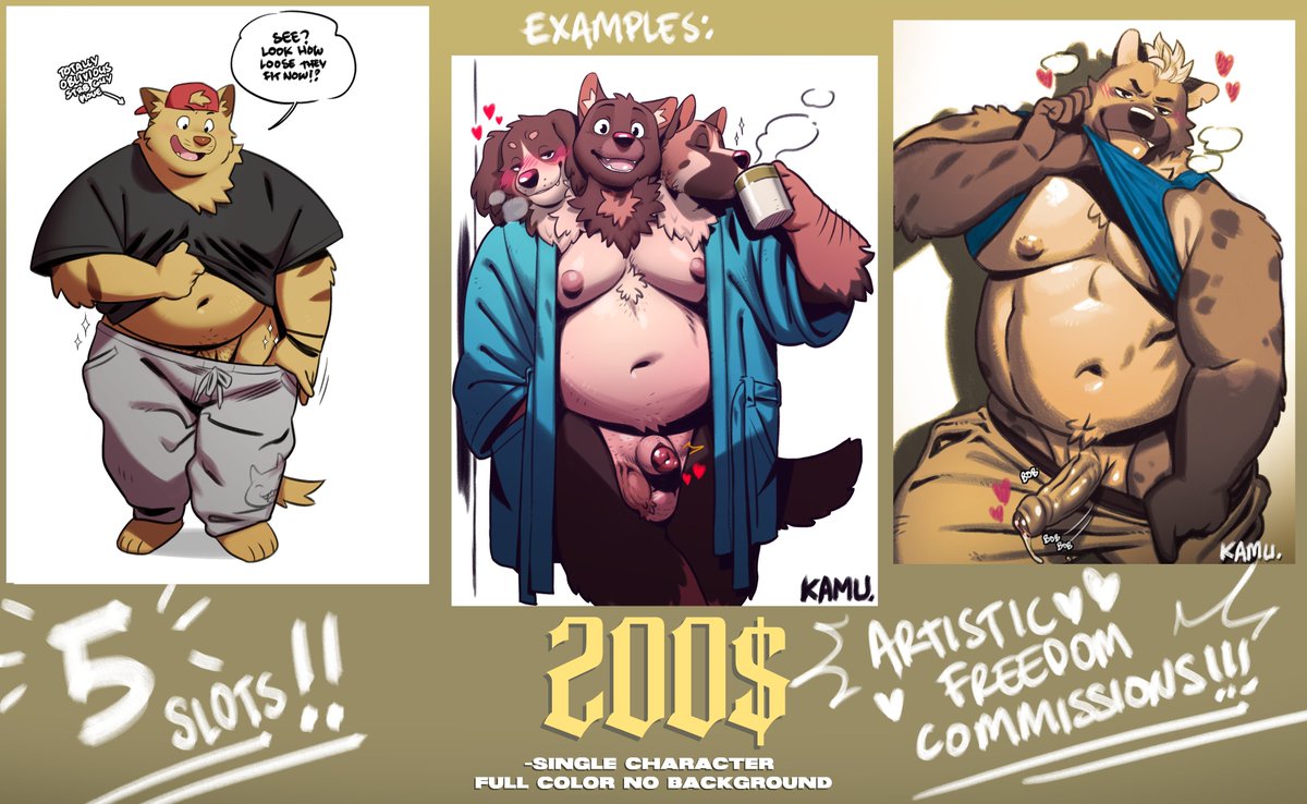 KamuDragon's tweet image. ITS COMMISSION TIME AGAIN!!
artistic freedom commissions!
-5 slots
-single character
-full color
-200$
post a comment with an image of the character you want as your commission and ill pick 5 from the comment section below! feel free to dm me you character as well if…