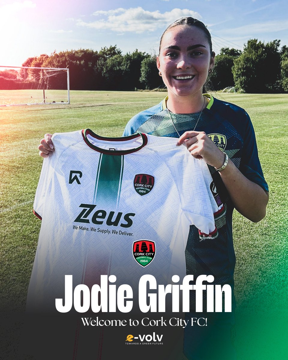 Jodie’s Here! 👋🏼

We are delighted to announce the signing of Jodie Griffin from Galway United ✍🏼

Welcome to City, Jodie!

2025 Signings presented by e-volv.ie 🤝

#CCFC84 🇮🇹