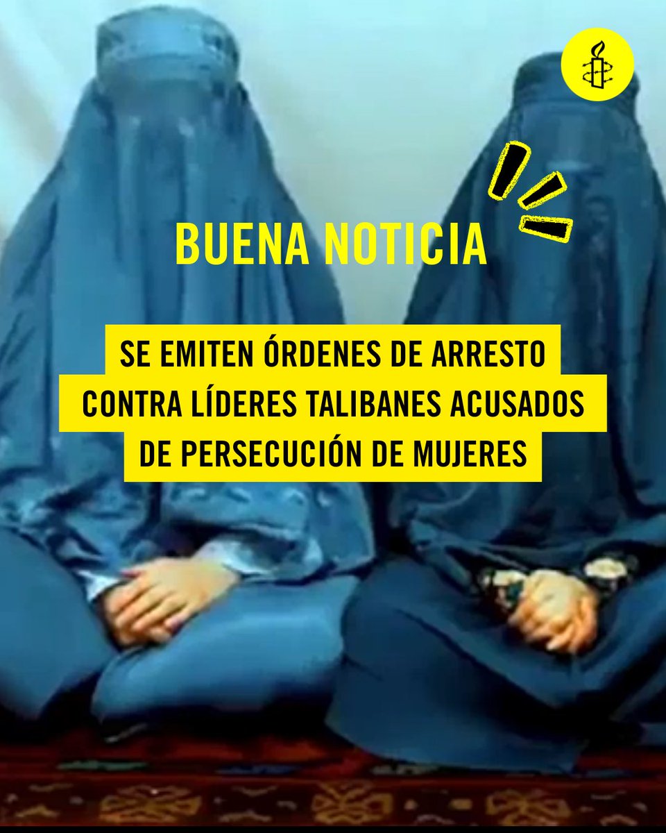 La Corte Penal Internacional persigue a los presuntos responsables de la privación, por motivos de género, de los derechos fundamentales de las mujeres en Afganistán.#Afganistan #Talibanes #CPI Ayúdalas con tu firma 👇 
amn.st/60174QJOW