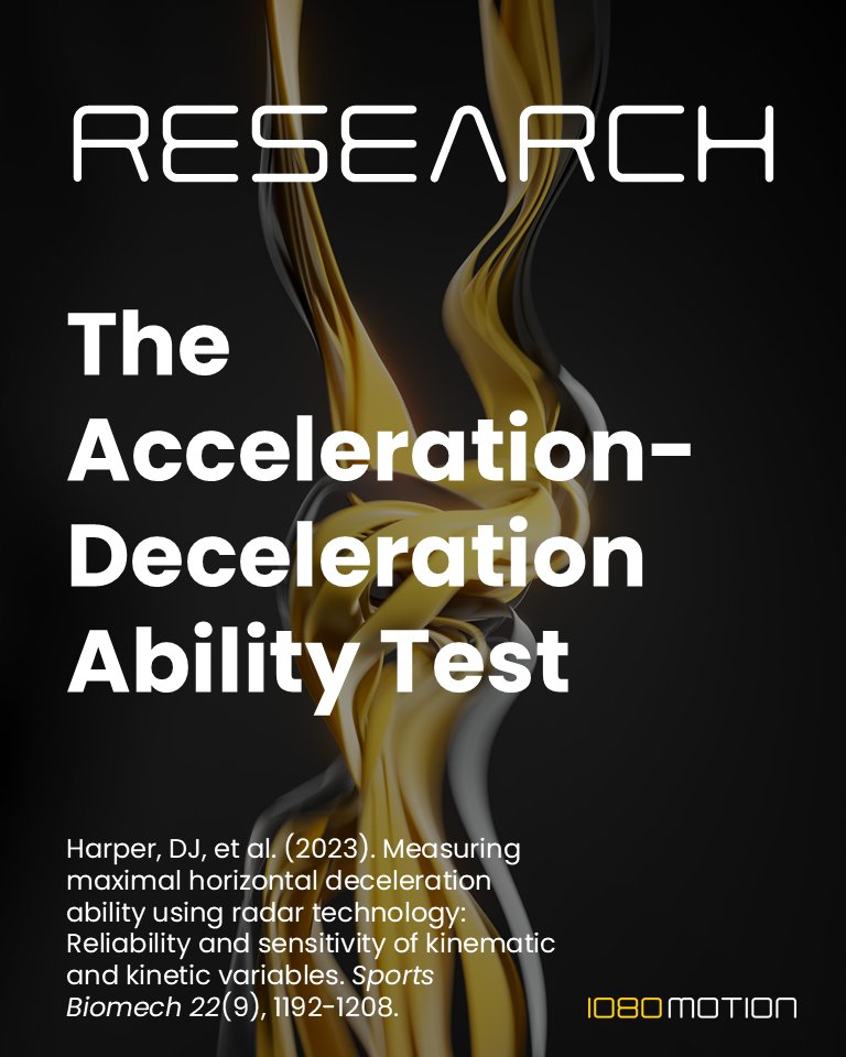 1080motion's tweet image. Acceleration is only half the equation
Athletes also need to decelerate efficiently and effectively to stop, change direction, and stay healthy at game-speed
The ADA test helps you measure how well an athlete can brake relative to how fast they can get moving. This provides…