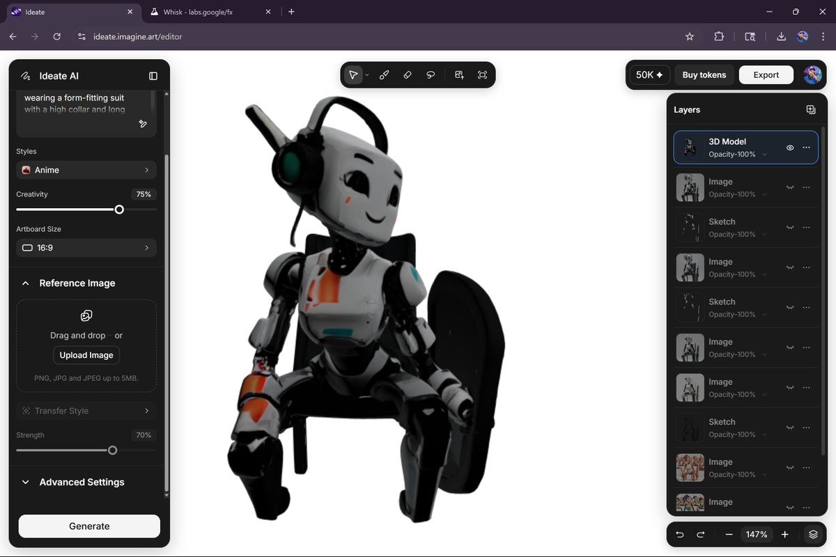deltatangomike's tweet image. @Imagine_aiart I found the 3D tool in Ideate!!! 
I don&apos;t know how I got here but now I see it. 

let&apos;s go!

#StudioAI #AICreative #AIArts #ImagineArt #IdeateAI
