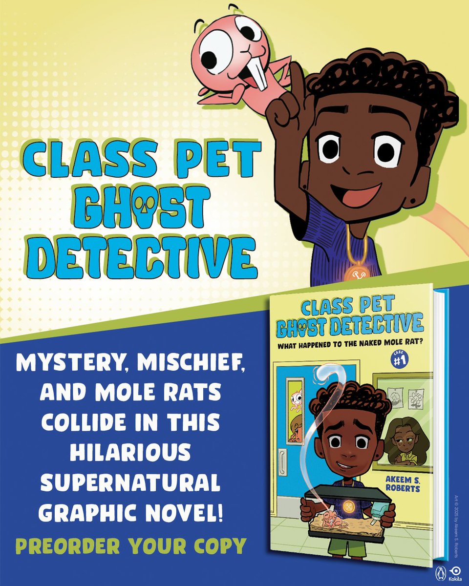 Coming Soon: What Happened to the Naked Mole Rat? by <a href="/AkeemTeam/">Akeemteam</a> 

The first book in a funny supernatural graphic novel series for early readers about an eight-year-old boy who solves mysteries with the ghost of his former class pet.

On Sale 7/15 🚨