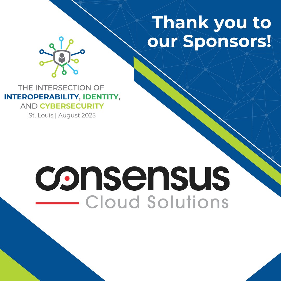 Our partners at Consensus Cloud Solutions have signed on as a Networking Break sponsor for #DirectTrust2025!  Thanks to Consensus, attendees will have access to snacks, coffee, and other refreshments between the sessions of our packed agenda.

bit.ly/40D9C82