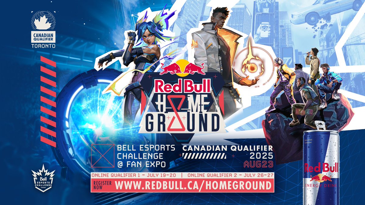 Calling all Canadian VALORANT teams! 🇨🇦

The Red Bull Home Ground Canadian Qualifiers are happening August 23rd in Toronto as part of the <a href="/Bell/">Bell</a> Esports Challenge at Fan Expo. 

Think you have what it takes to be National Champions? 👀 

Register now: redbull.ca/homeground